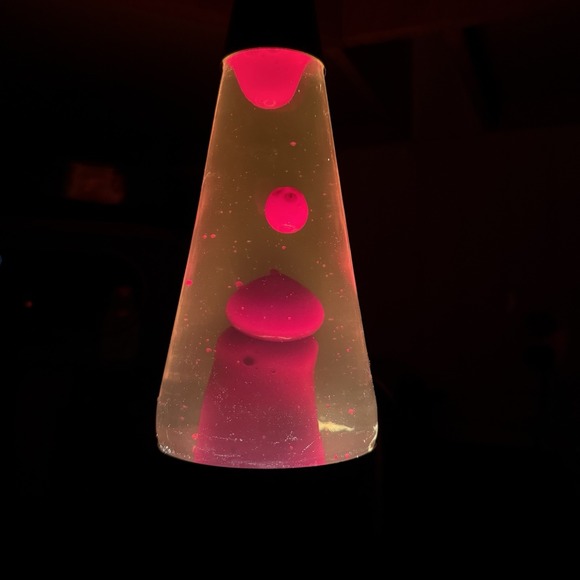 Vintage 90's Midnight Lava Lite Lamp 90's Red Wax Black Stand Lavalite 1997 16.5 - Picture 3 of 14